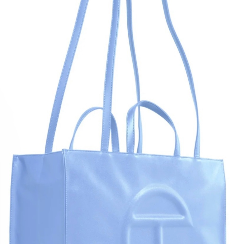 Telfar cerulean. Blue Tote Guc comes with dust cloth SIZ 15/11 - Picture 4 of 14